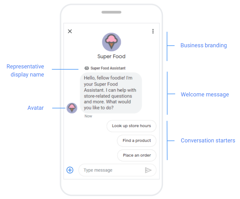 비즈니스 브랜딩을 강조하는 슈퍼푸드 상담사의 환영 메시지