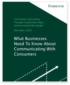 Capa de prévia do relatório da Forrester: o que as empresas precisam saber sobre
     a comunicação com os consumidores
