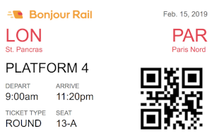 Boarding pass sample