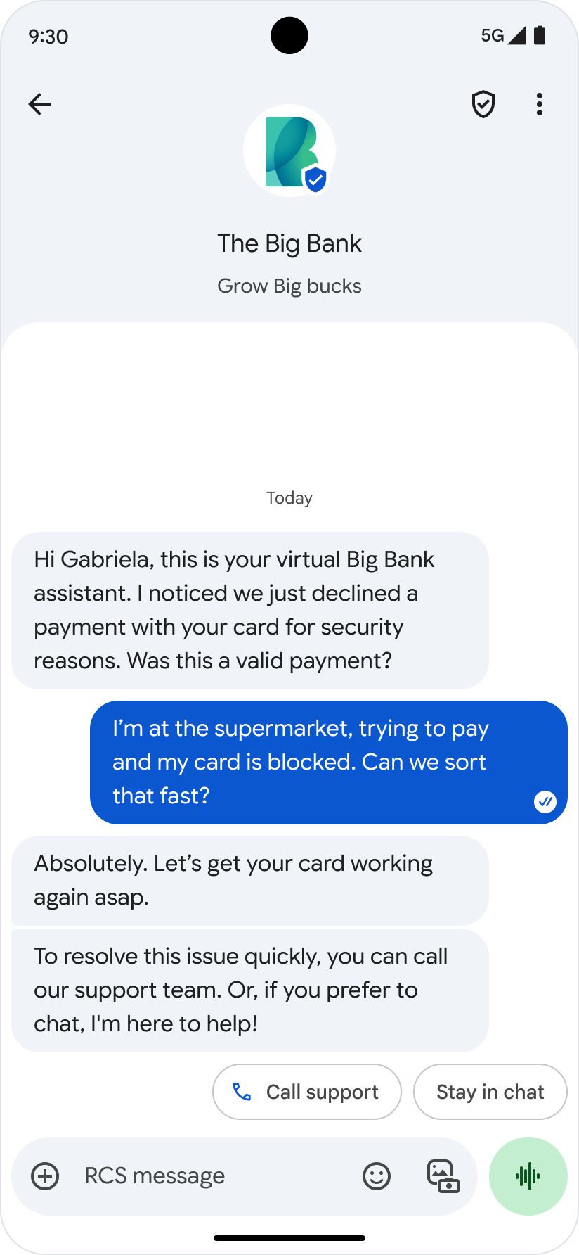Action d&#39;appel d&#39;un numéro dans le chat.
