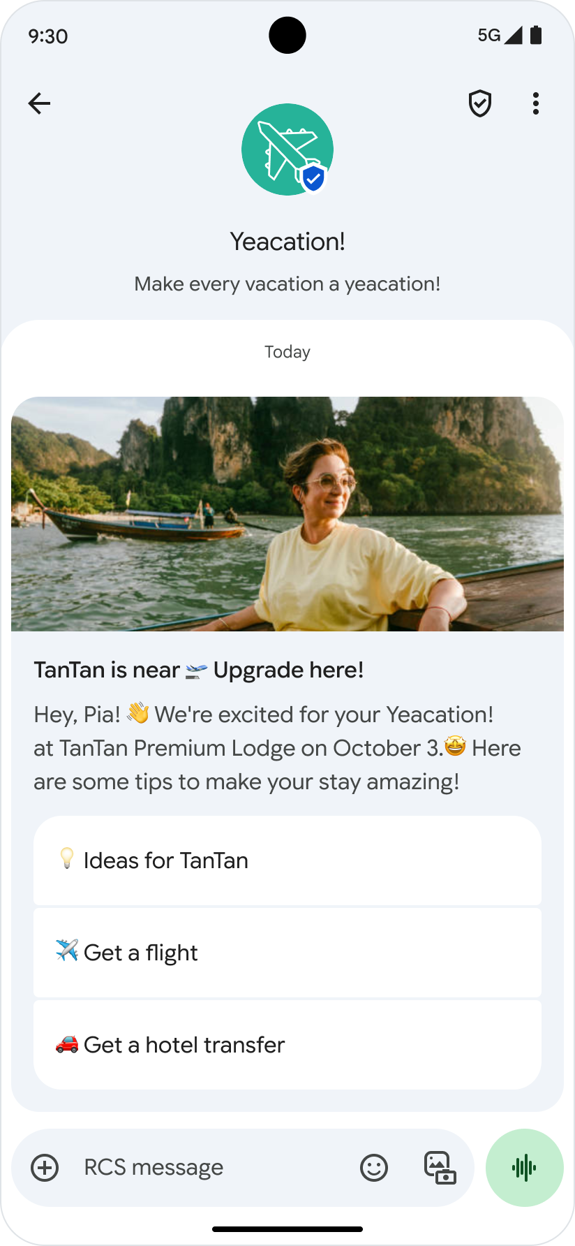 Rich Card แบบคงที่