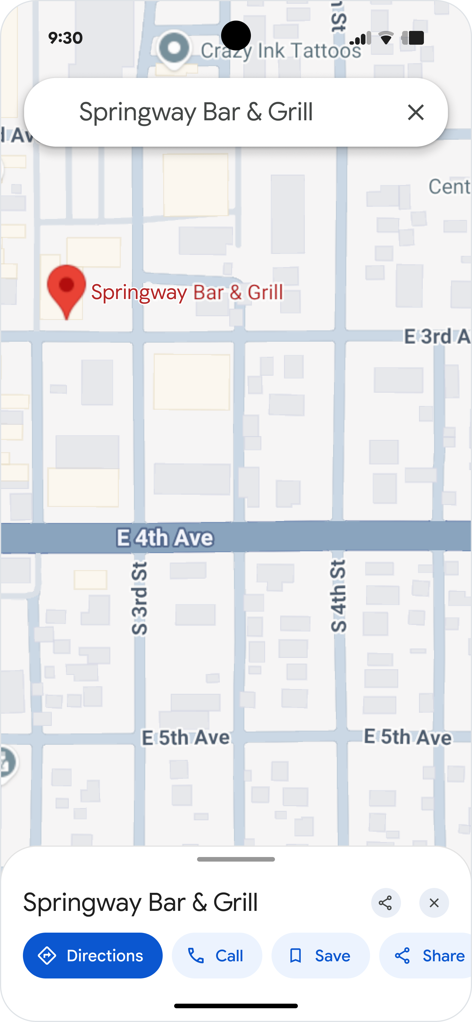 Visualizza un&#39;azione di localizzazione con la visualizzazione della mappa.