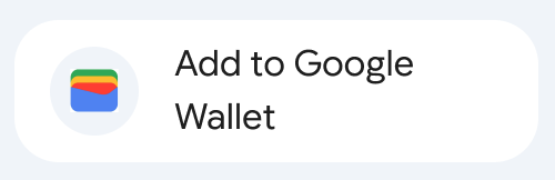 Icône Google Wallet et suggestion d'ajouter à Google Wallet