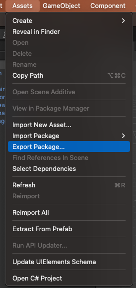 Ekspor paket Teks alternatif