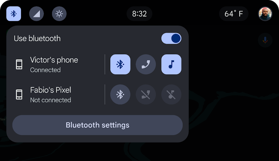 Bluetooth controls