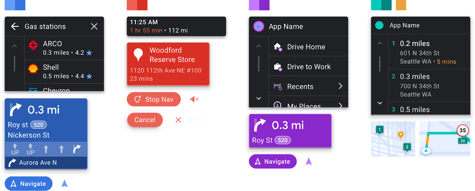 Quatre exemples de la façon dont un développeur d'applications peut personnaliser son application