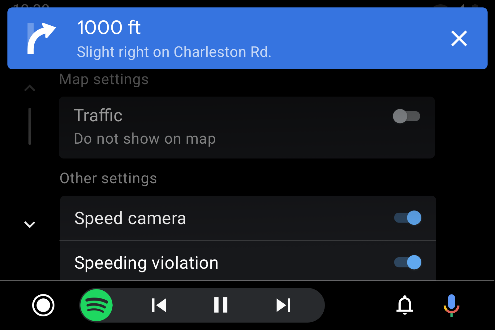 Fiche de calcul d'itinéraire avec notification de navigation détaillée