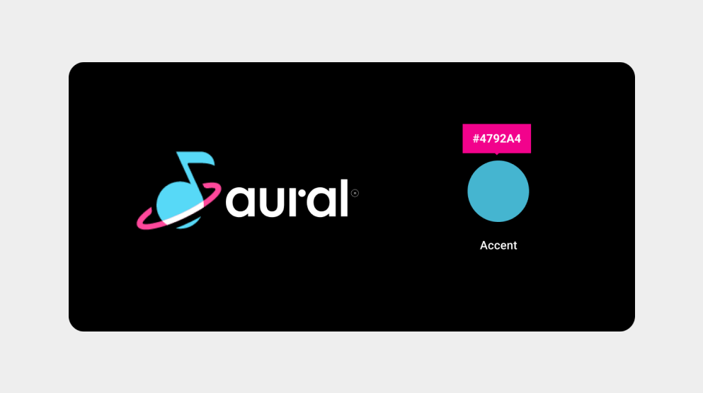 Exemplo de branding para o app Aural