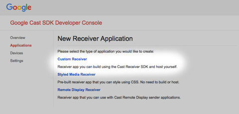 Criar um receptor da Web personalizado | Cast | Google for Developers