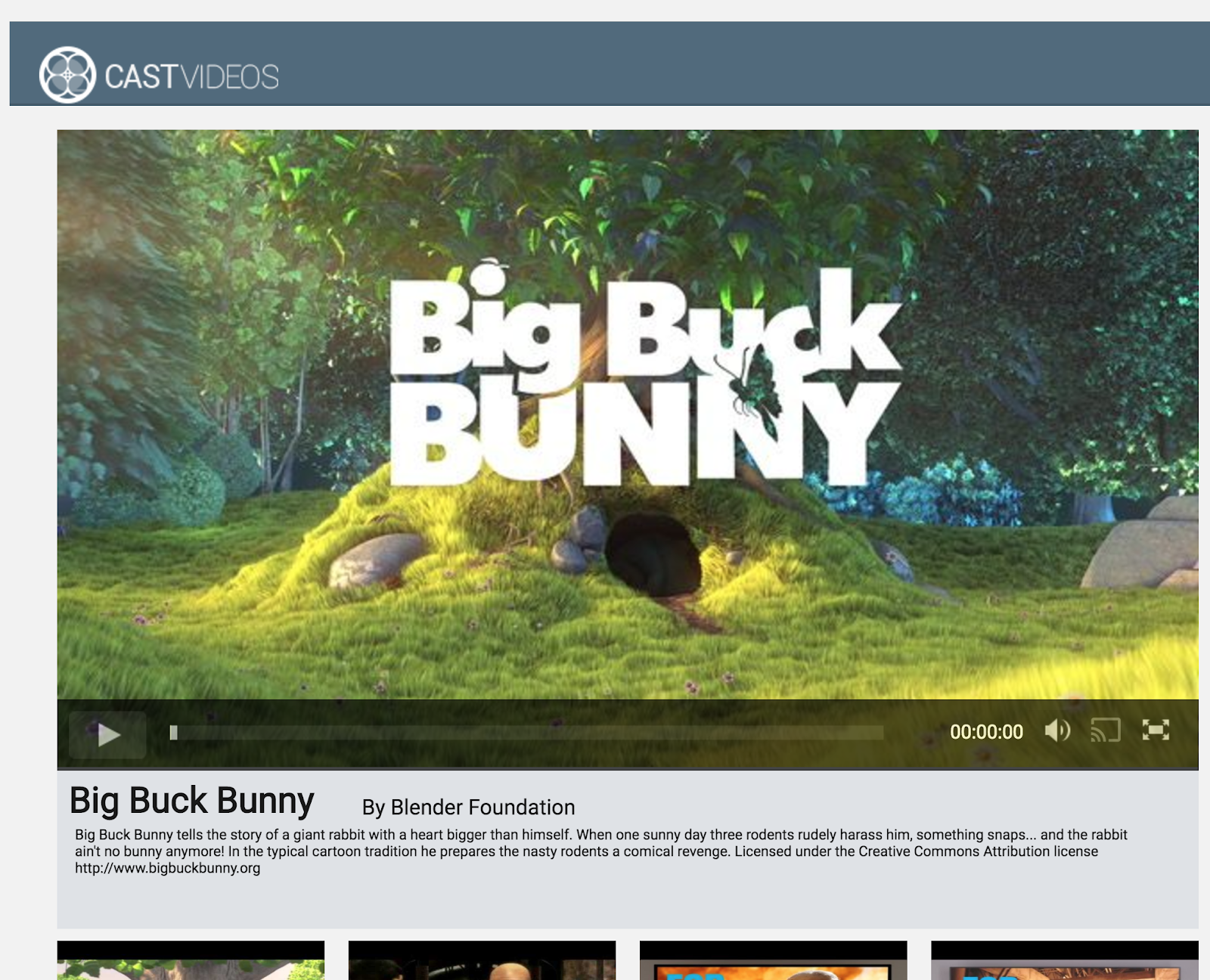 显示 Cast 设备上播放视频的图片