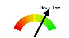 Google-o-meter có màu mặc định từ đỏ đến xanh lục