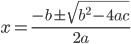 Ecuación cuadrática