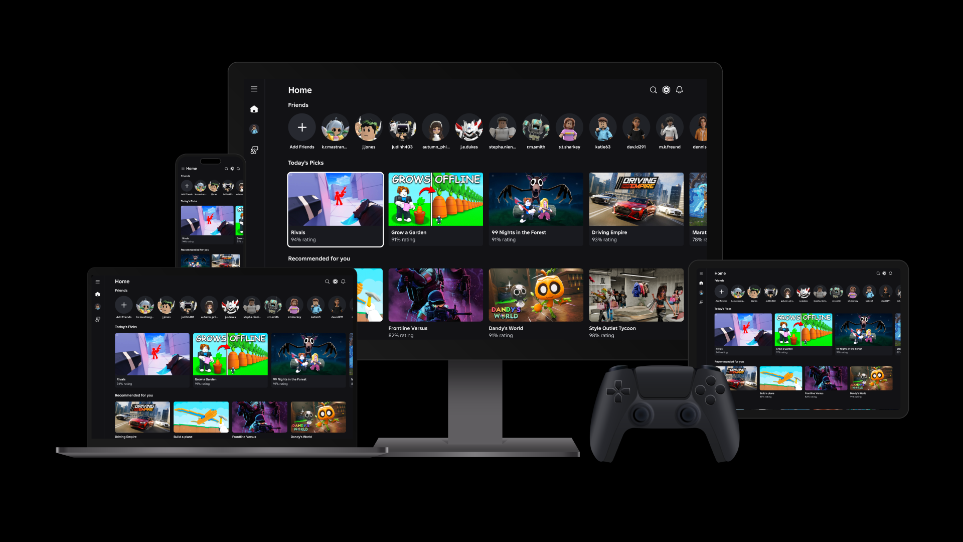 Scena di gioco di Roblox su un Chromebook