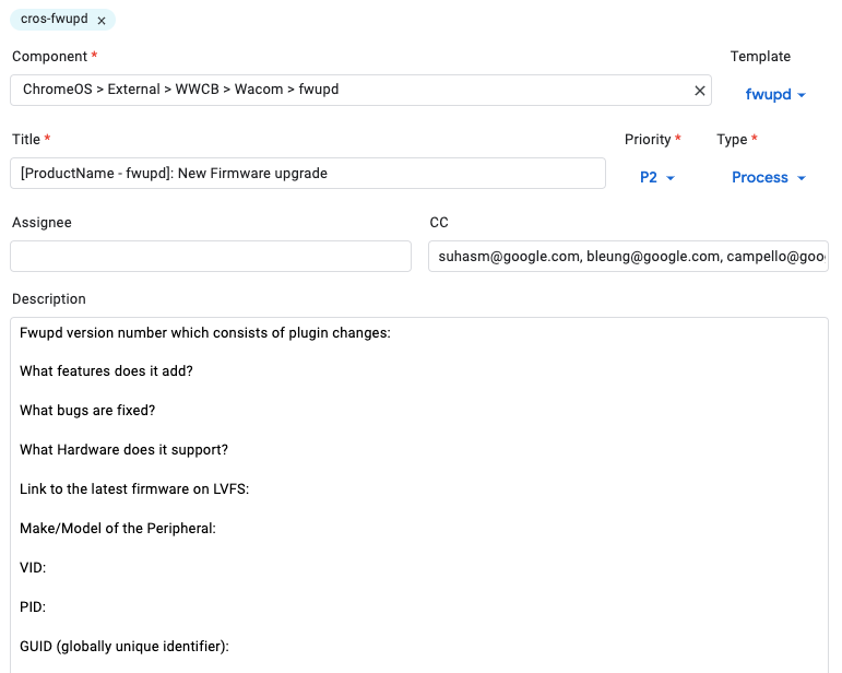 captura de tela do bug fwupd uprev