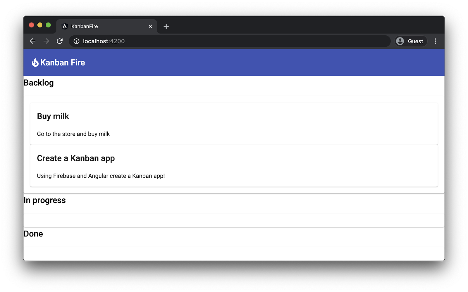 Building a web application with Angular and Firebase