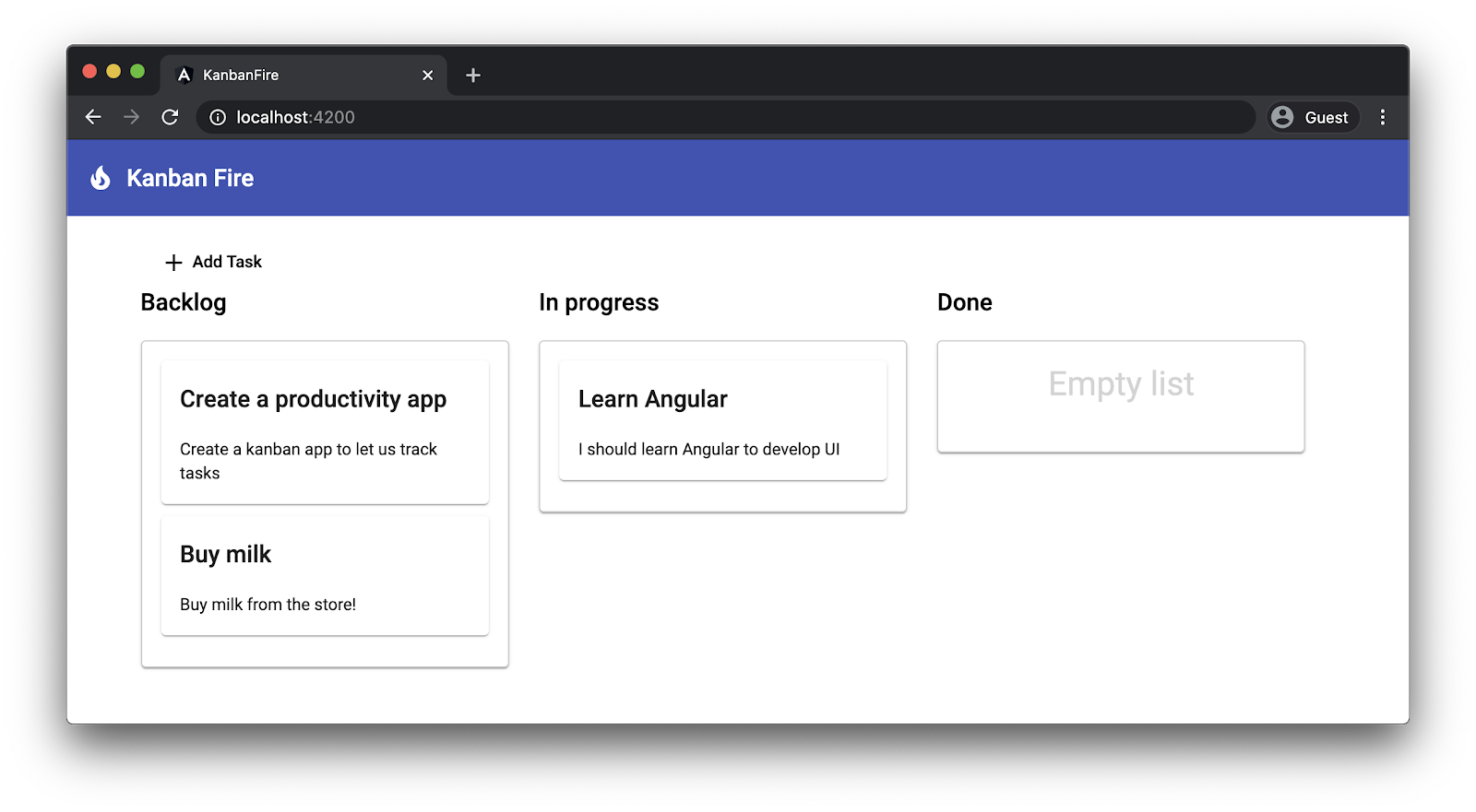 Building a web application with Angular and Firebase