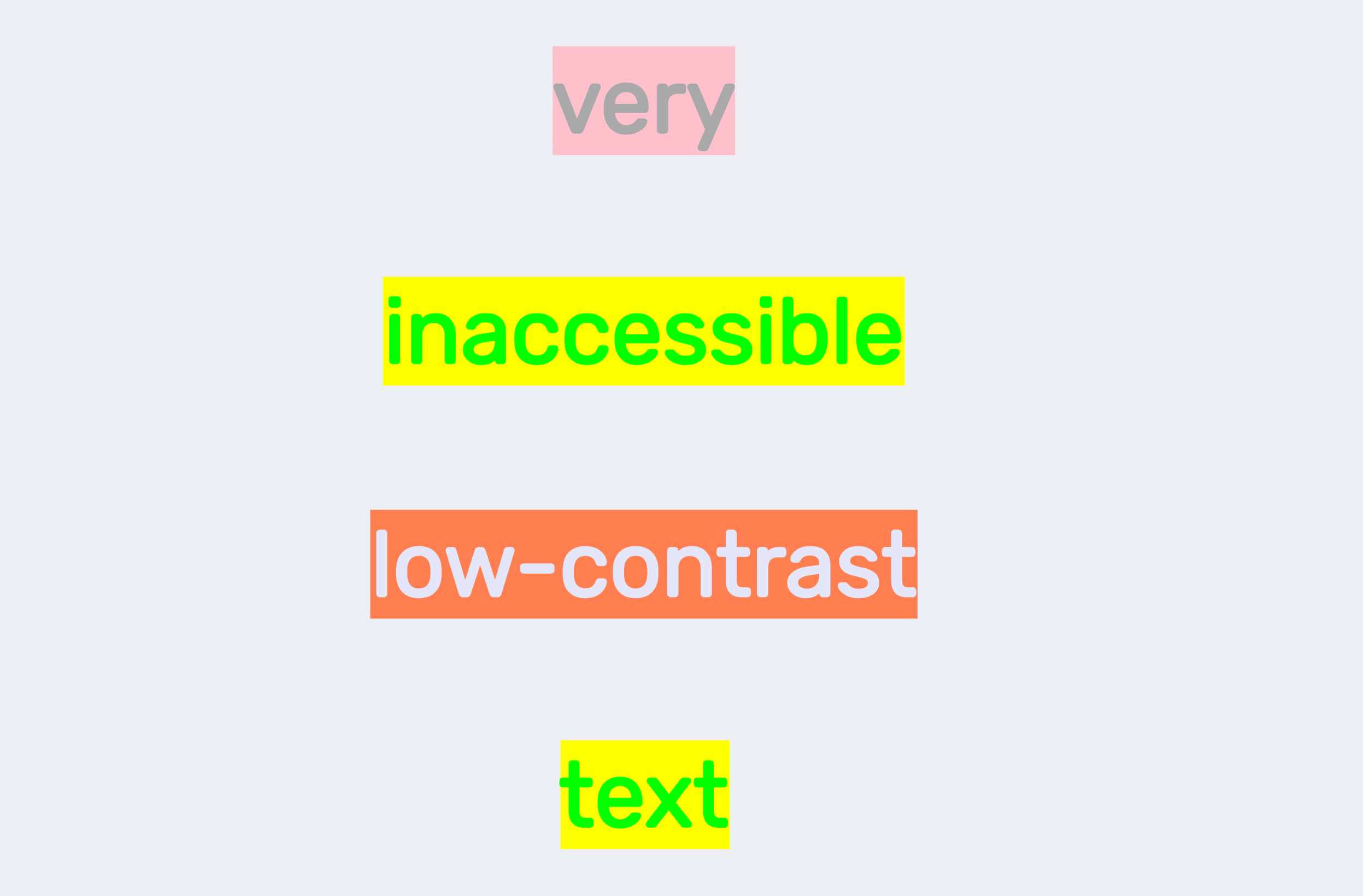 Text mit geringem Kontrast