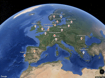 La vista completa. “El mapa completo con marcadores.