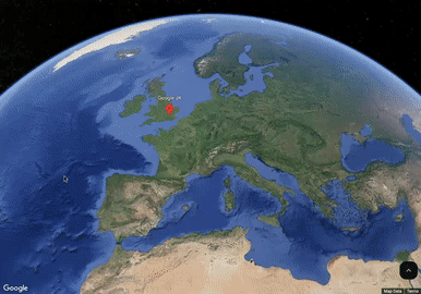 Zoom in to Google UK. “Animation showing manual zoom in to Google UK.