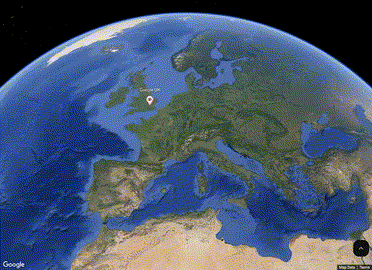 บินไปยังสถานที่ "ภาพเคลื่อนไหวแสดงเครื่องหมายที่คลิกและไปยังสถานที่