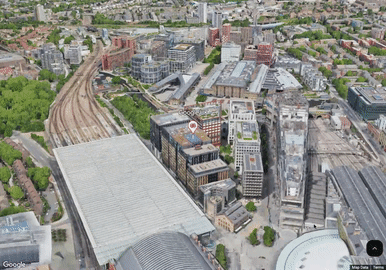 บินรอบเครื่องหมาย "ภาพเคลื่อนไหวแสดงการบินรอบเครื่องหมาย