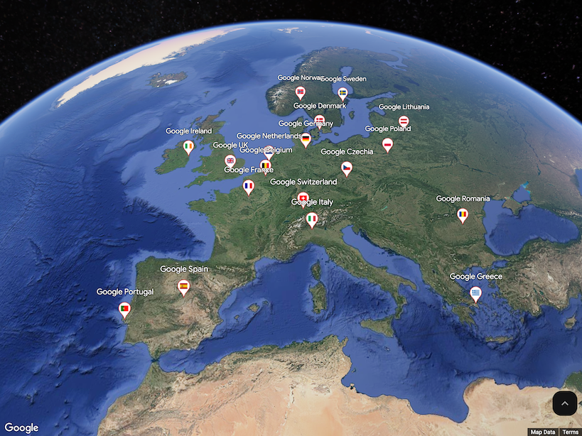 Все офисы. “An image showing all of the offices.