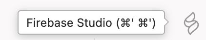 Gambar yang menampilkan ikon Firebase Studio.