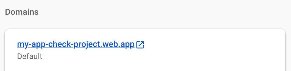 Bild mit dem Dialogfeld für die Hosting-Domain.