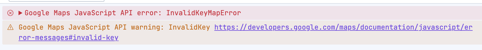 Pesan error kunci tidak valid.
