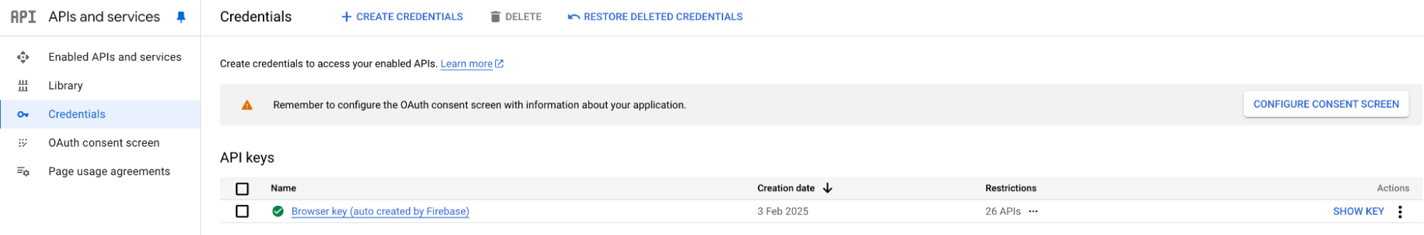 Image showing restricting APIs.