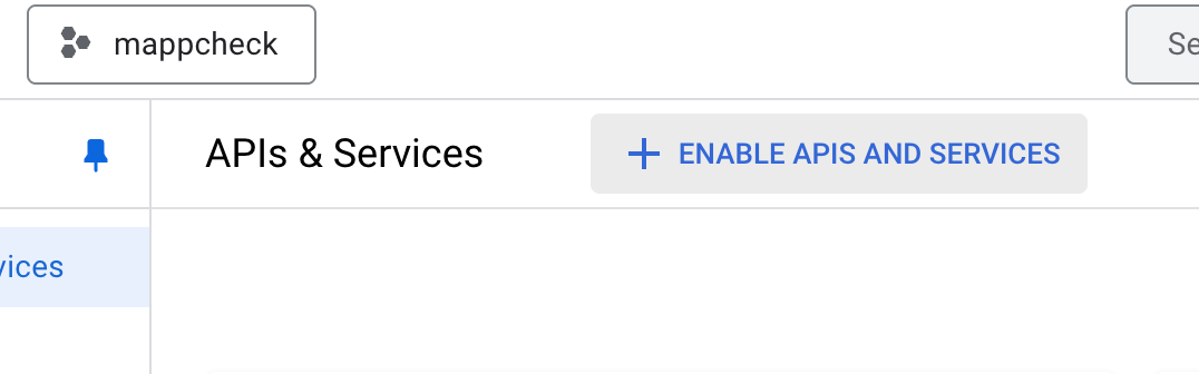 Gambar yang menampilkan menu Select Enable APIs.