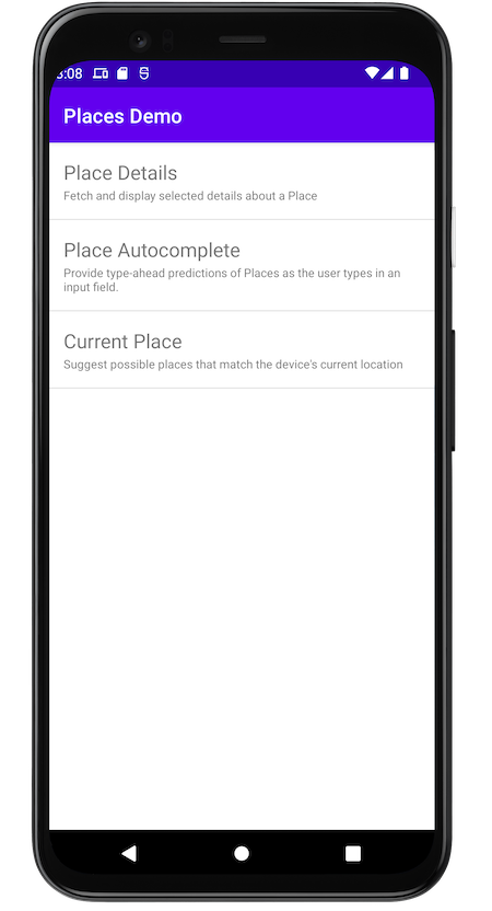Demo-App für Places