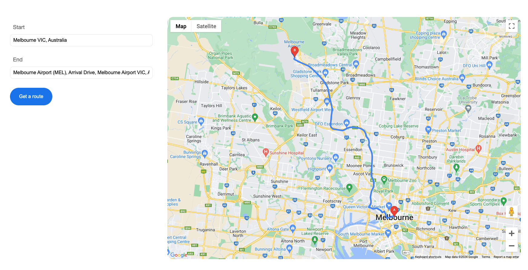 路线规划工具 Web 应用
