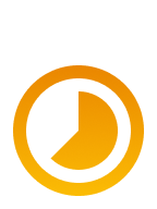 Yellow speedometer performance icon