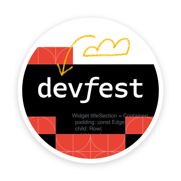 לגלות את התג של DevFest