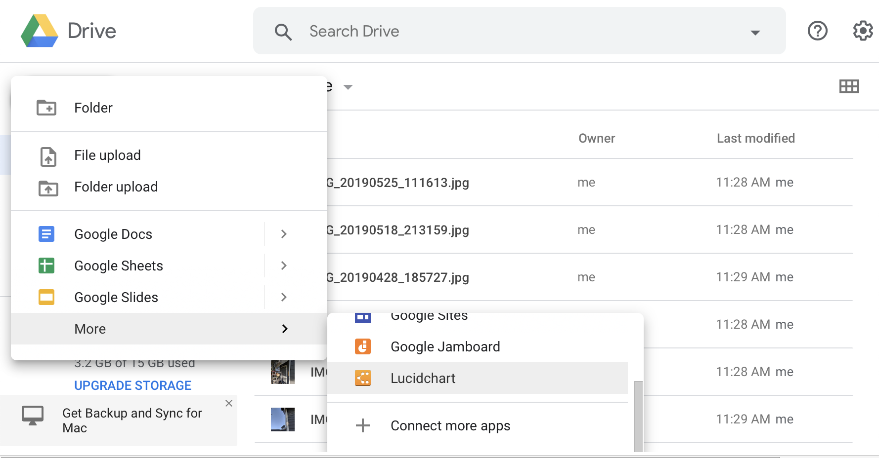 دکمه جدید رابط کاربری Google Drive.