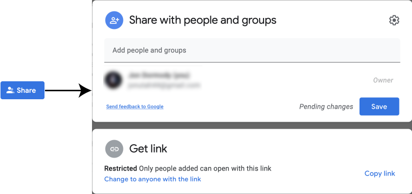 How to share Google Drive files to a chat 