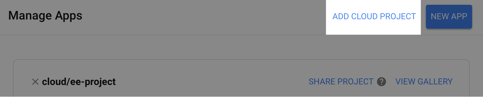 Ajouter un projet Cloud