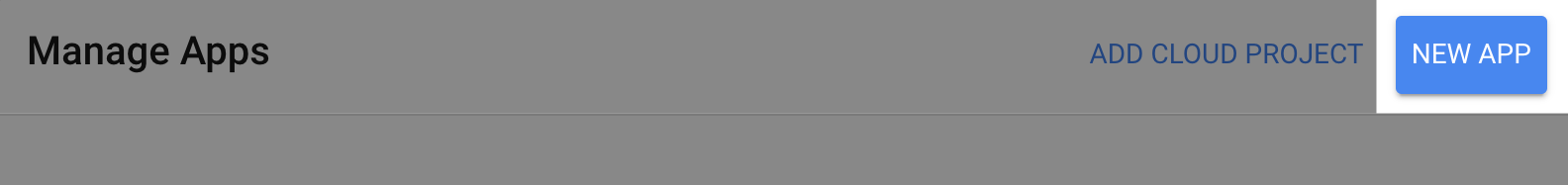 Schaltfläche „Neue App“