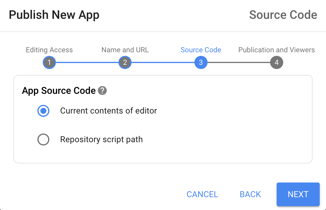 Publica una app o código fuente