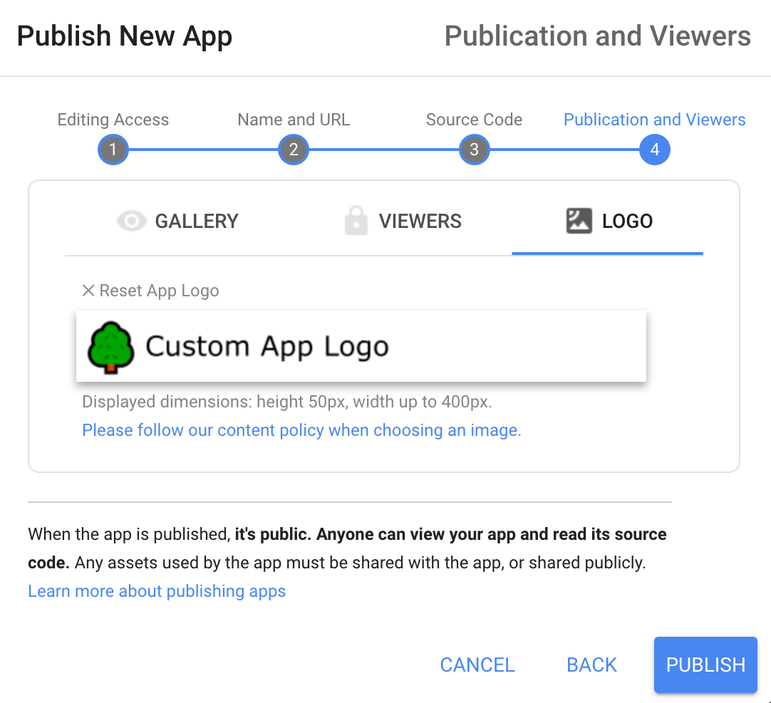Pubblicare un&#39;app, Dettagli pubblicazione