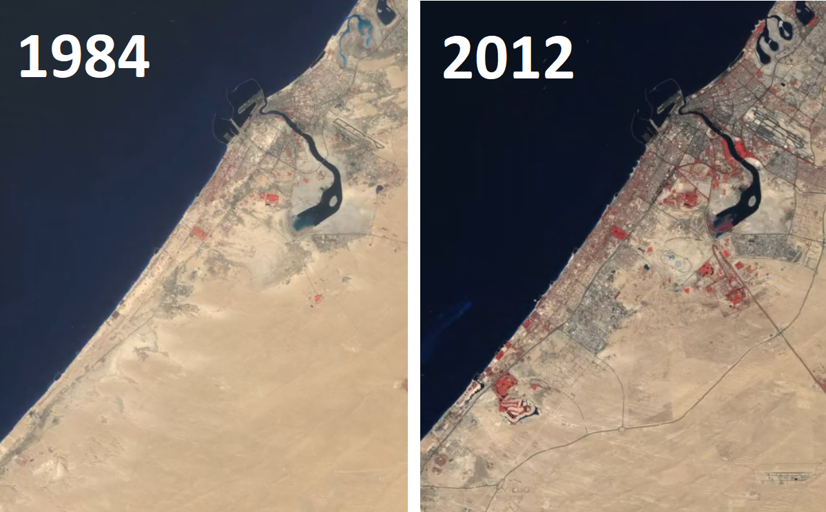 Urban growth in Dubai