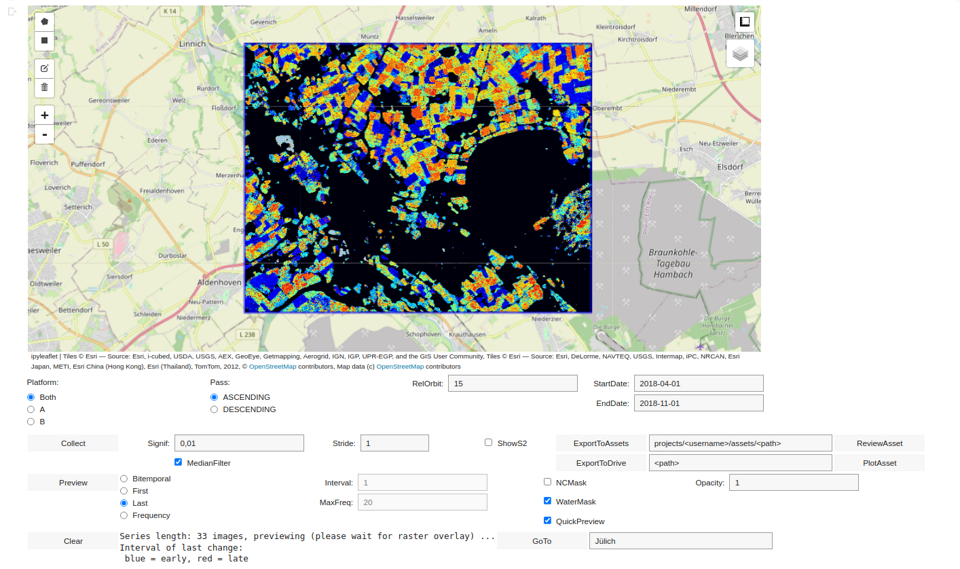 Detecting Changes in Sentinel-1 Imagery (Part 4) | Google Earth Engine ...