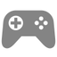 Badge grigio del controller di gioco