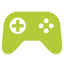Selo verde do controlador de jogos