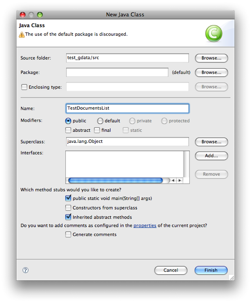 クラスを作成する