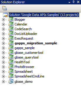 Solution Google Data API