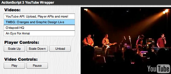 Screenshot des ActionScript 3.0-Wrappers