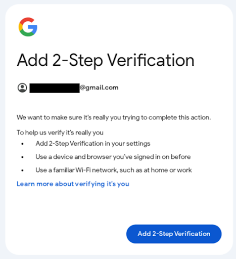 Écran OAuth 2SV