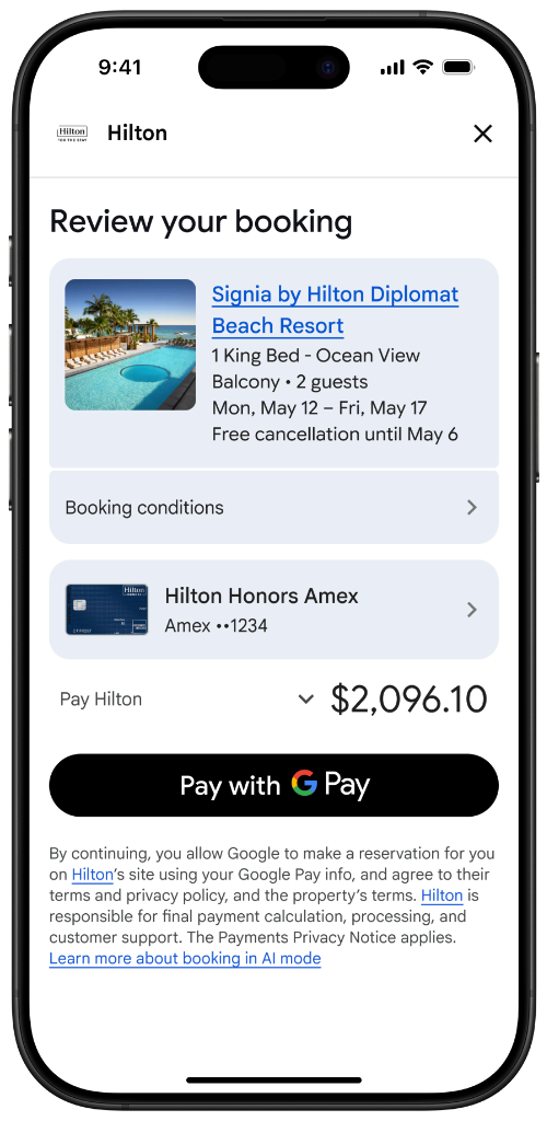 Google Published Dedicated "UCP for Lodging" Page for Instant AI Bookings